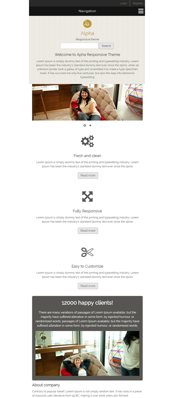 Alpha Responsive Theme