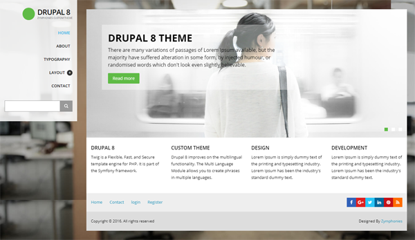 Drupal 8 Custom Theme