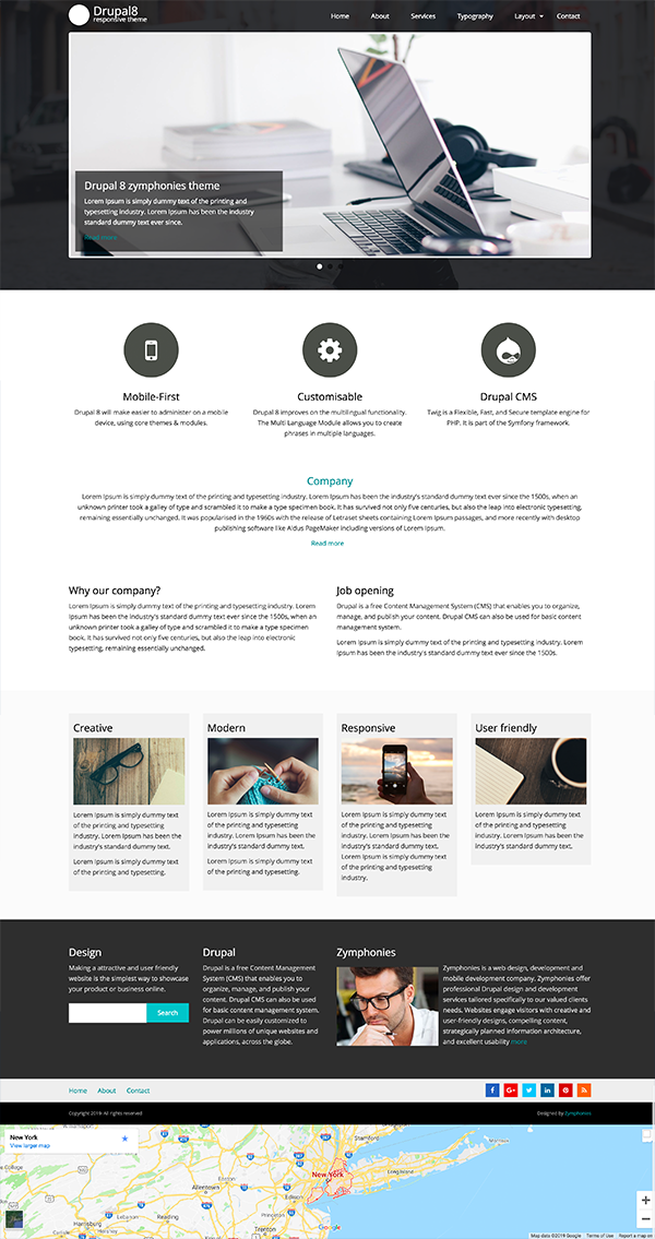 Drupal8 Zymphonies Theme