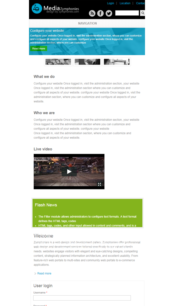 Media Responsive Theme