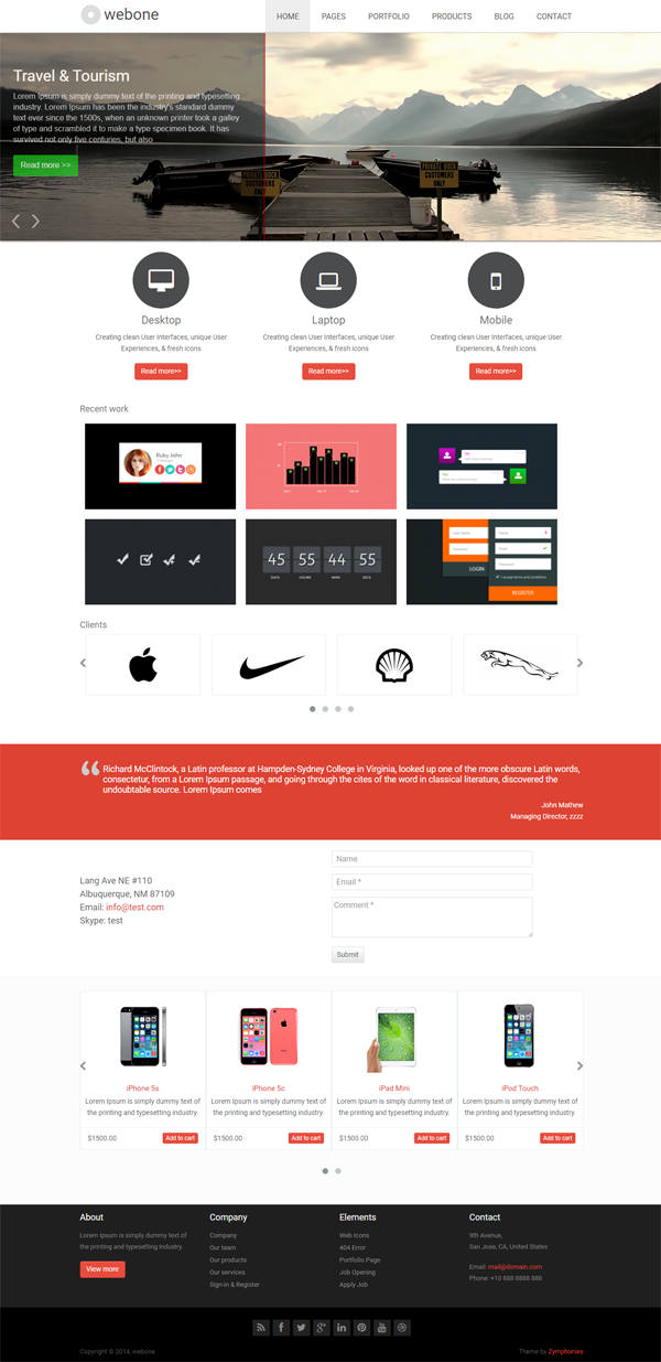 WebOne Responsive Theme