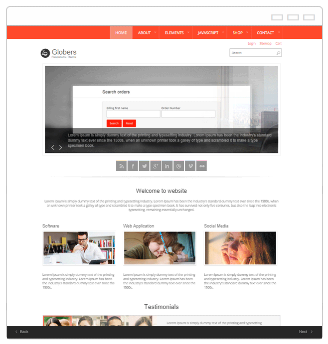 Globers eCommerce Responsive Theme